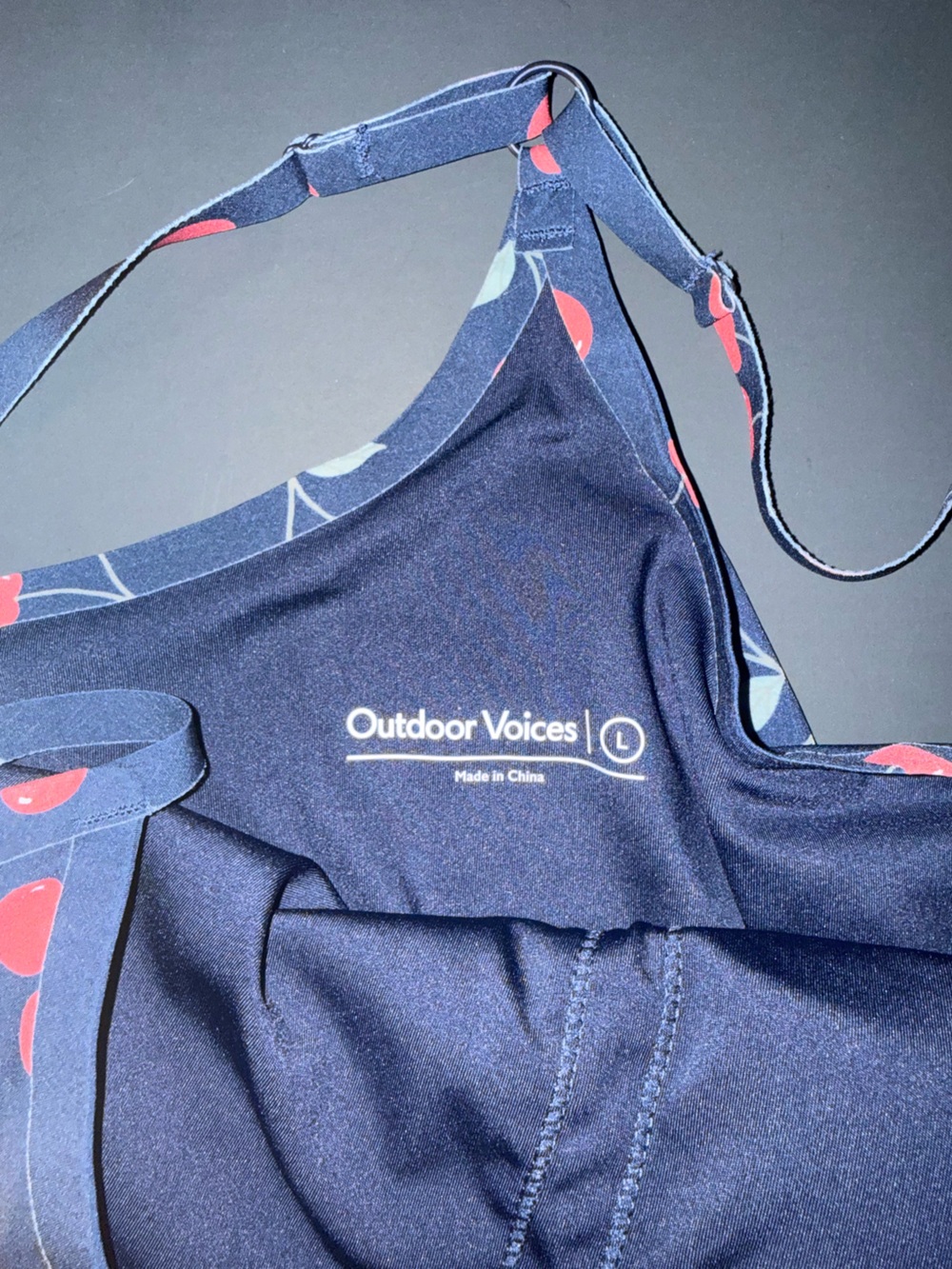 Outdoor Voices Navy Cherry Print Skater Skirt - Picture 2 of 4